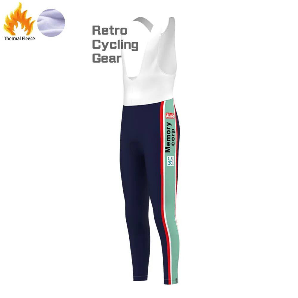 2004 Bianchi Fleece Retro Cycling Bib Pants