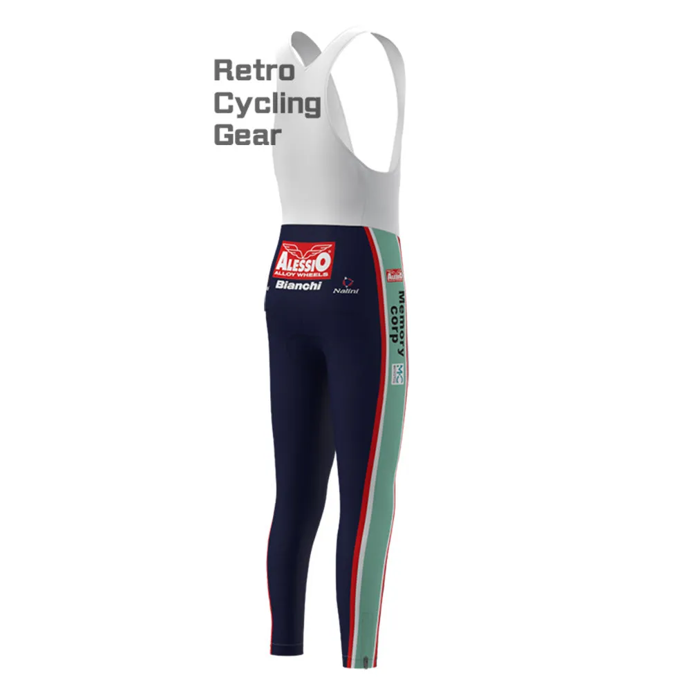 2004 Bianchi Fleece Retro Cycling Bib Pants