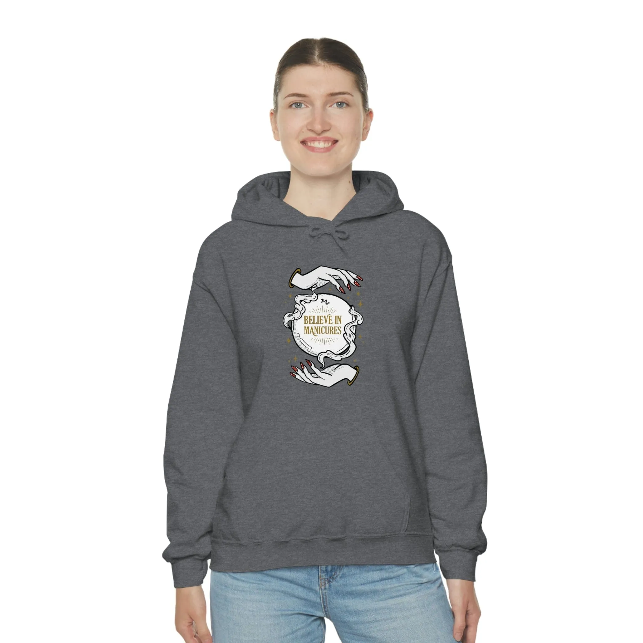 Believe in Manicures - Heavy Blend Hoodie Sweatshirt