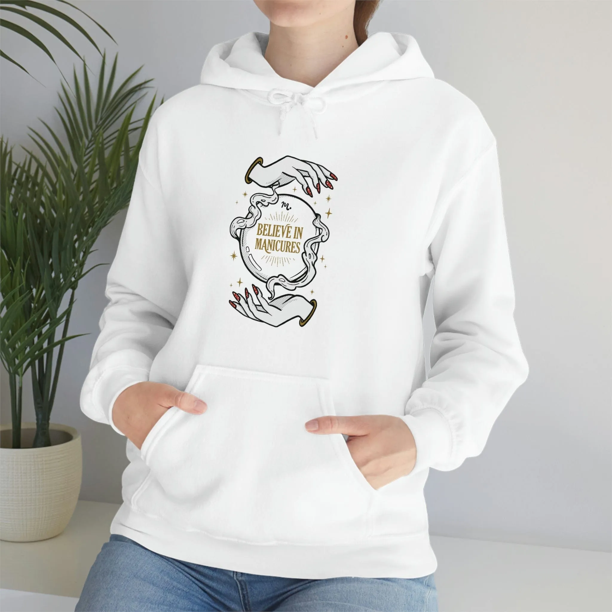 Believe in Manicures - Heavy Blend Hoodie Sweatshirt