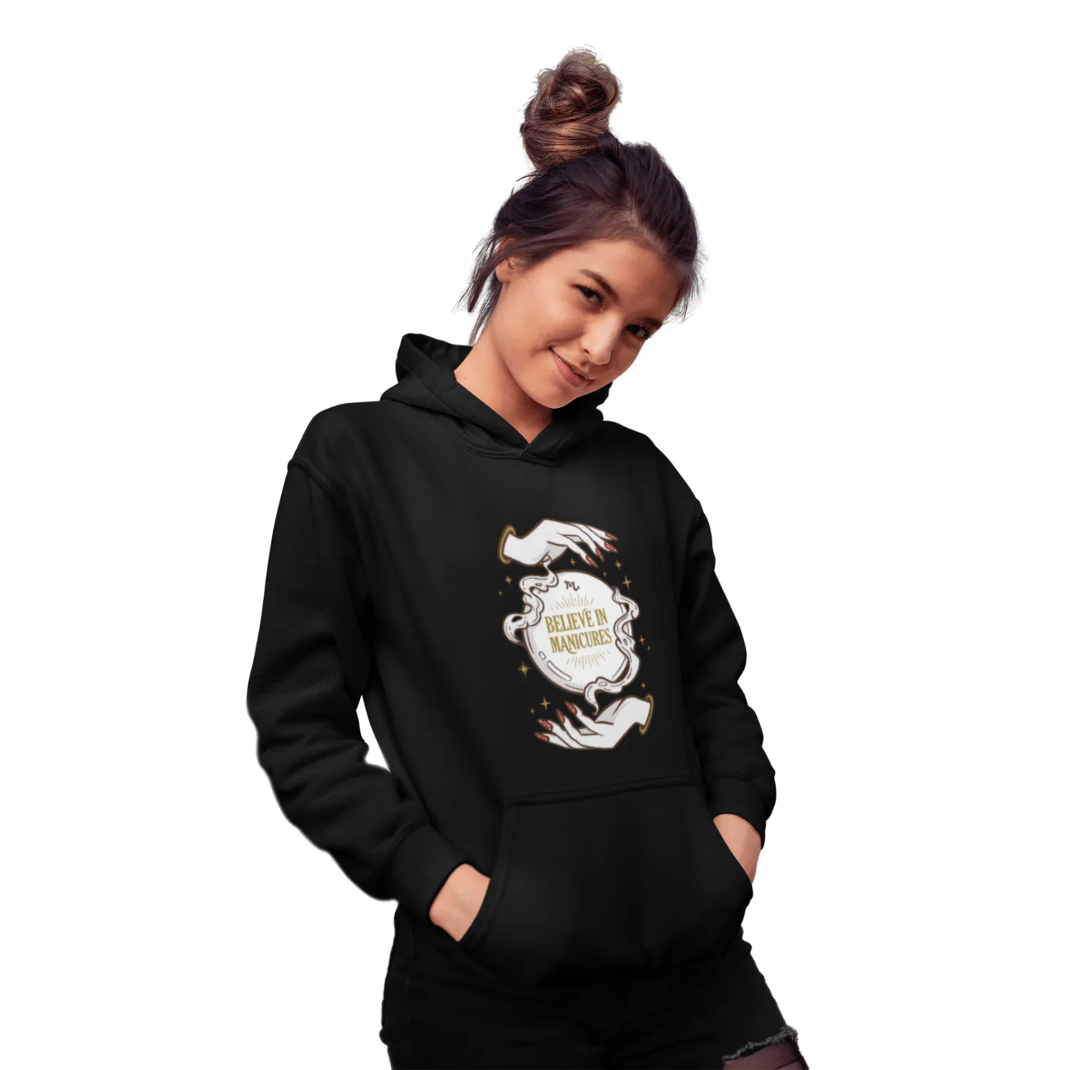 Believe in Manicures - Heavy Blend Hoodie Sweatshirt