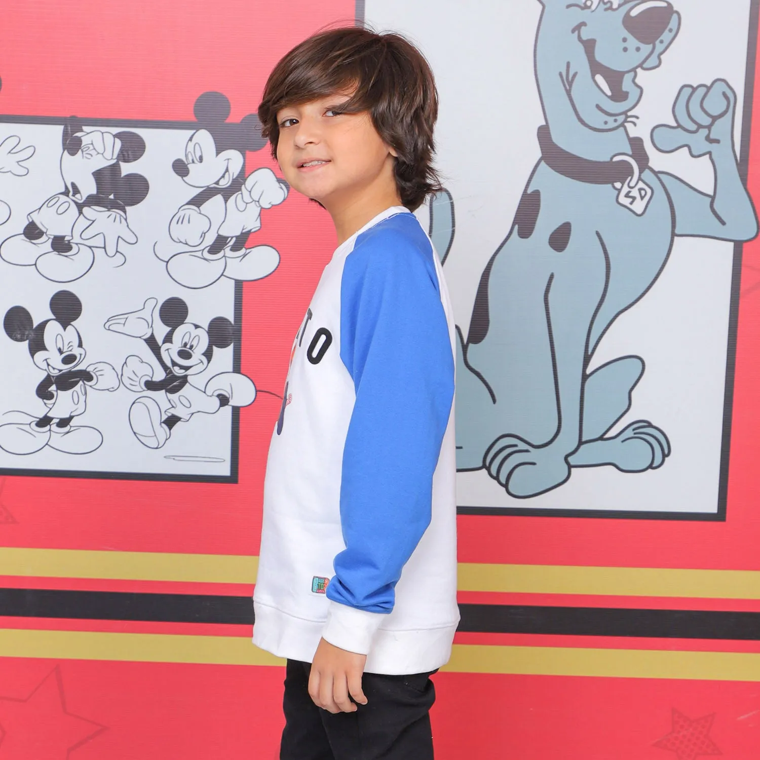 Boys Sweatshirt Character- Blue/White