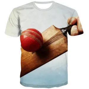 Cricket T shirts Men Movement T-shirts Graphic Lawn Tshirts Novelty Game Tshirts Casual