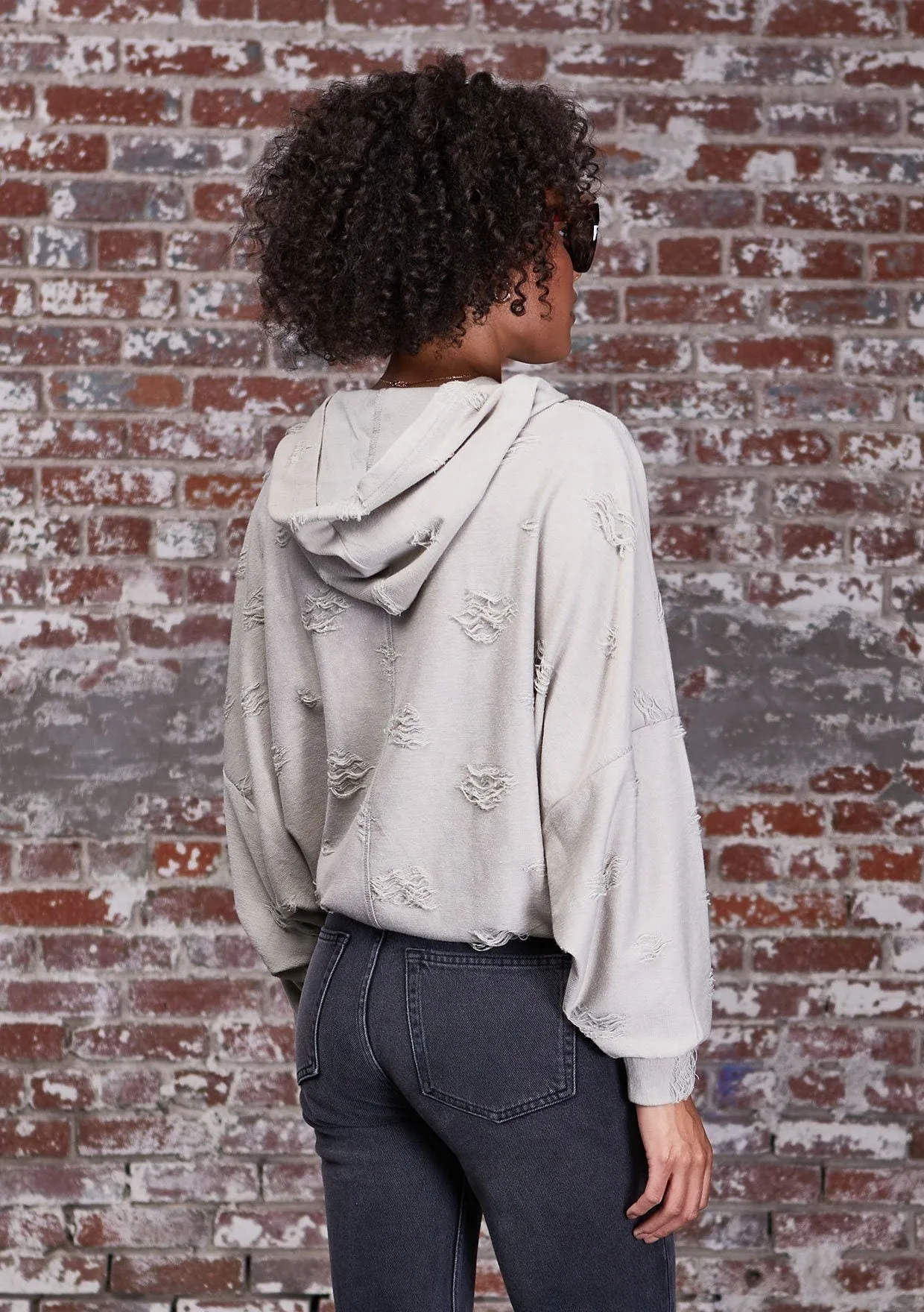 Delia Distressed Hoodie