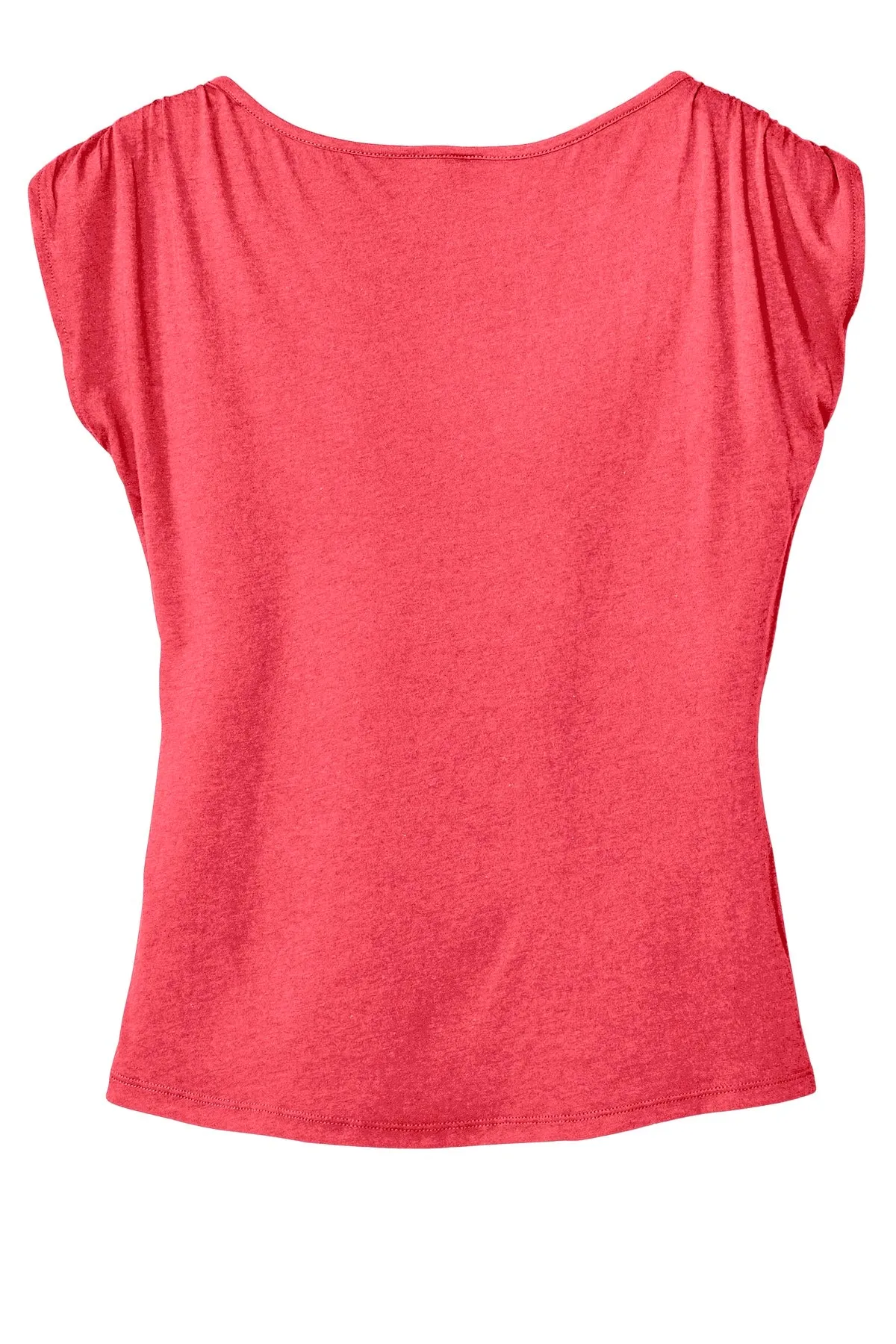 District Made Ladies Modal Blend Gathered Shoulder Tee. DM483