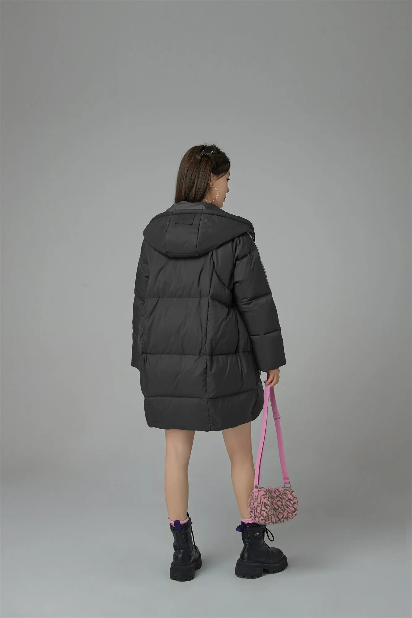 Duck Down Hooded Padded Coat