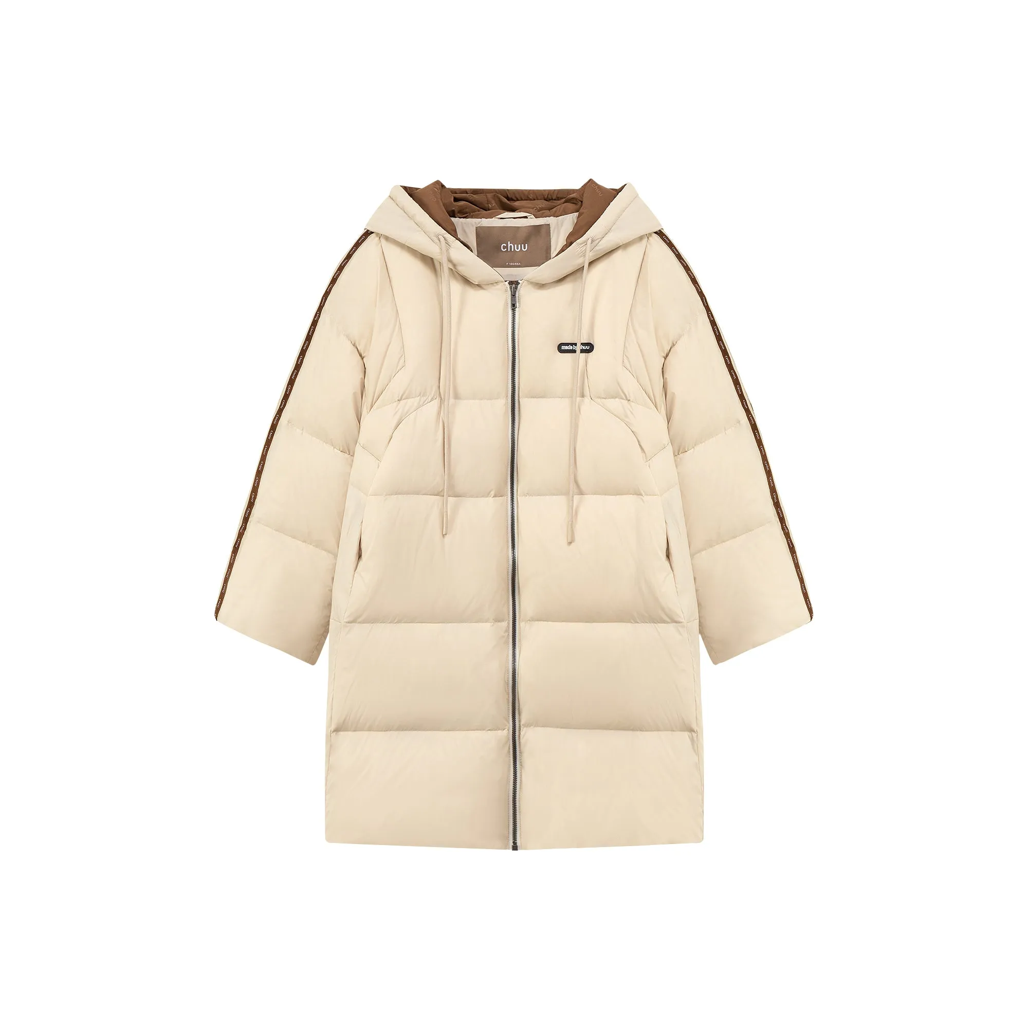 Duck Down Hooded Padded Coat