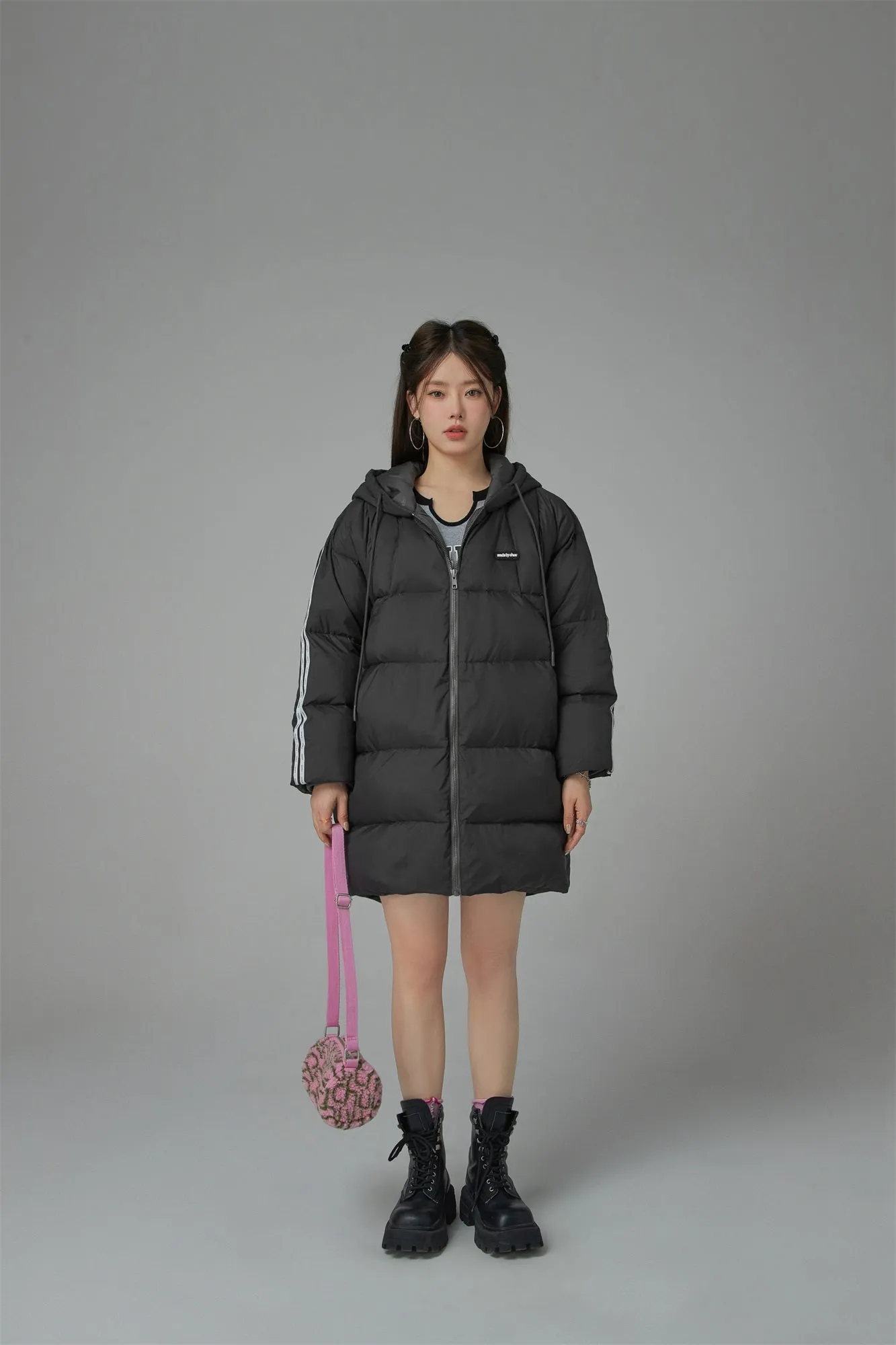 Duck Down Hooded Padded Coat