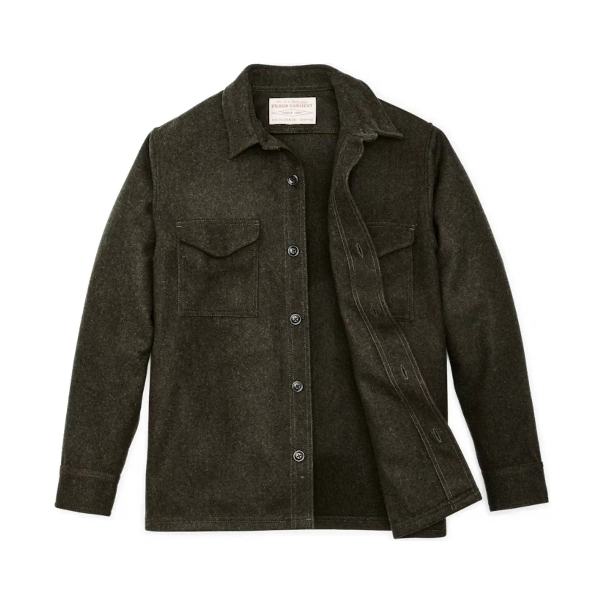 Filson Men's Wool Jac Shirt - Forest Green