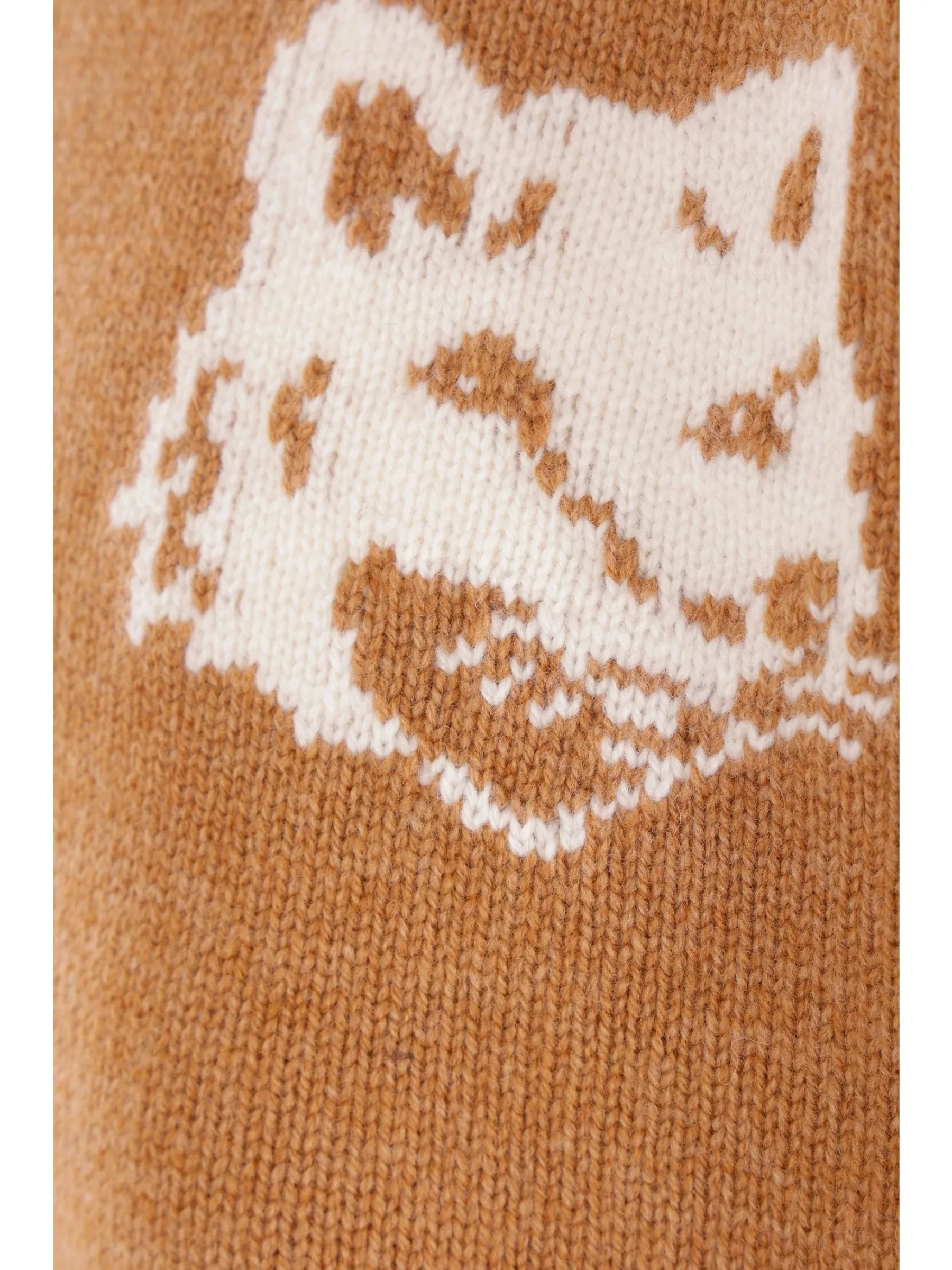 Fox Head Intarsia Wool Sweater