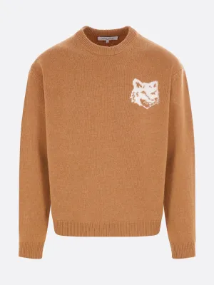 Fox Head Intarsia Wool Sweater