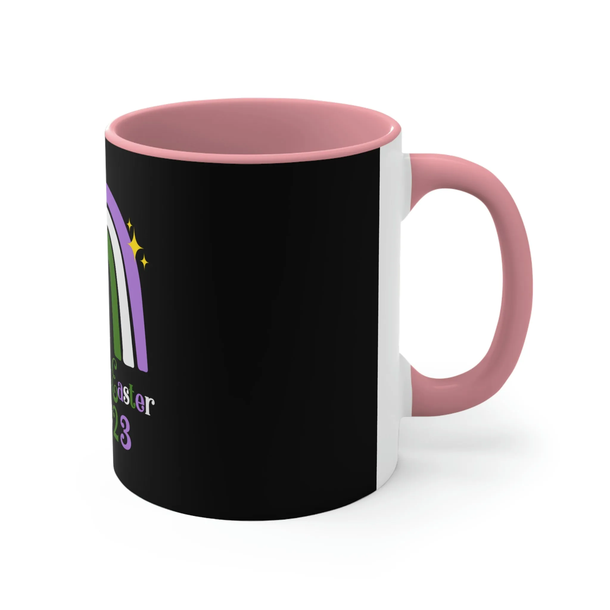 Genderqueer Flag Accent Coffee Mug Easter Festival - Happy Easter 2023