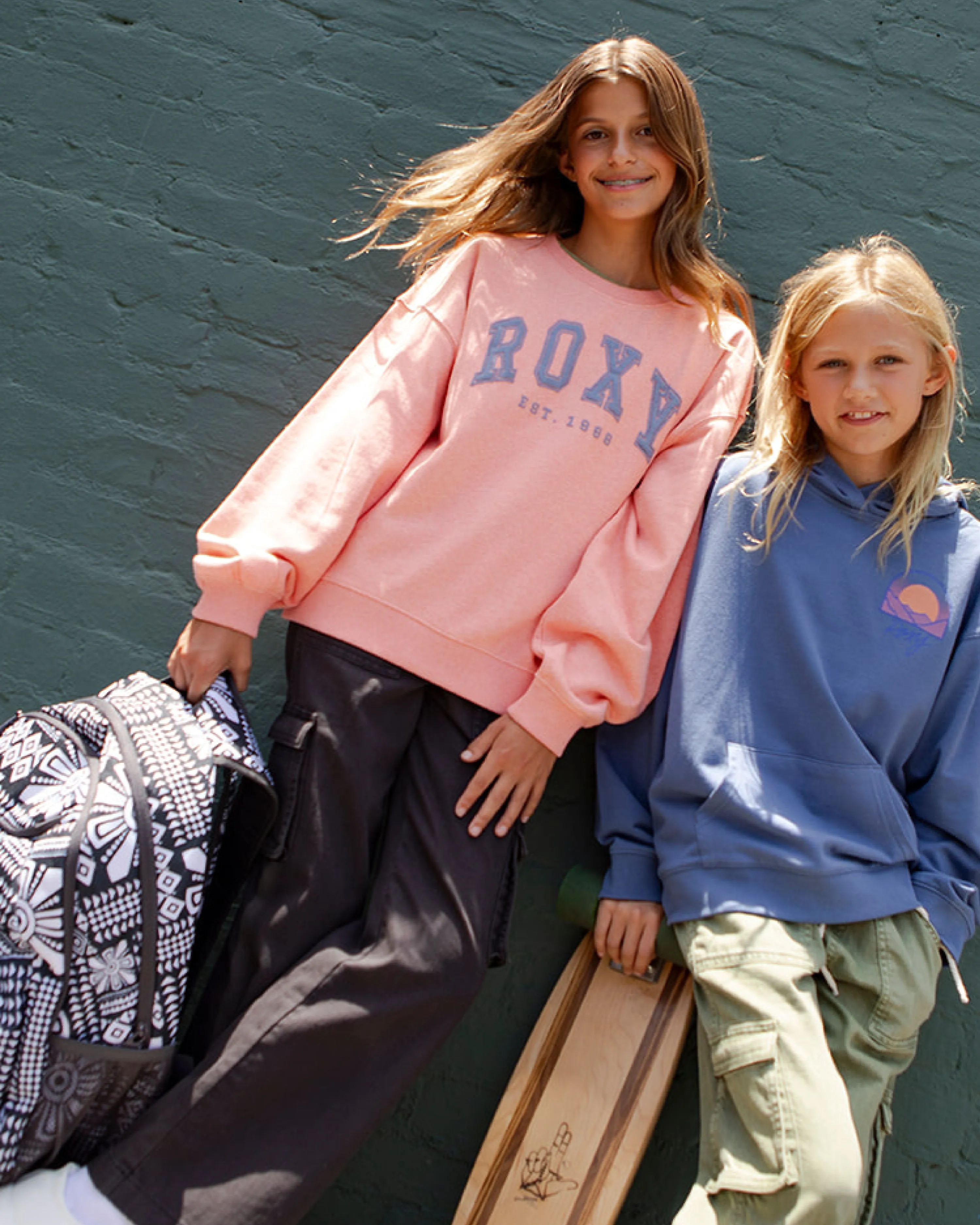 Girls 7-16 Roxy Arch Oversized Crew