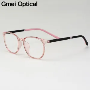 Gmei Women's Eyeglasses Ultralight Tr90 Plastic Round M2064