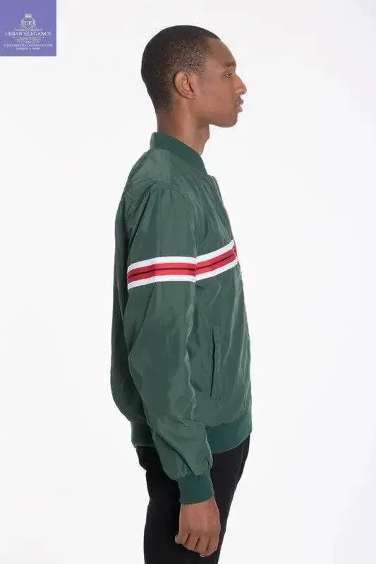 Luxury WOVEN TAPED BOMBER JACKET