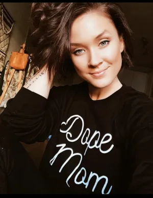 Mom Premium Sweatshirt - Dope Mom - Black Sweatshirt