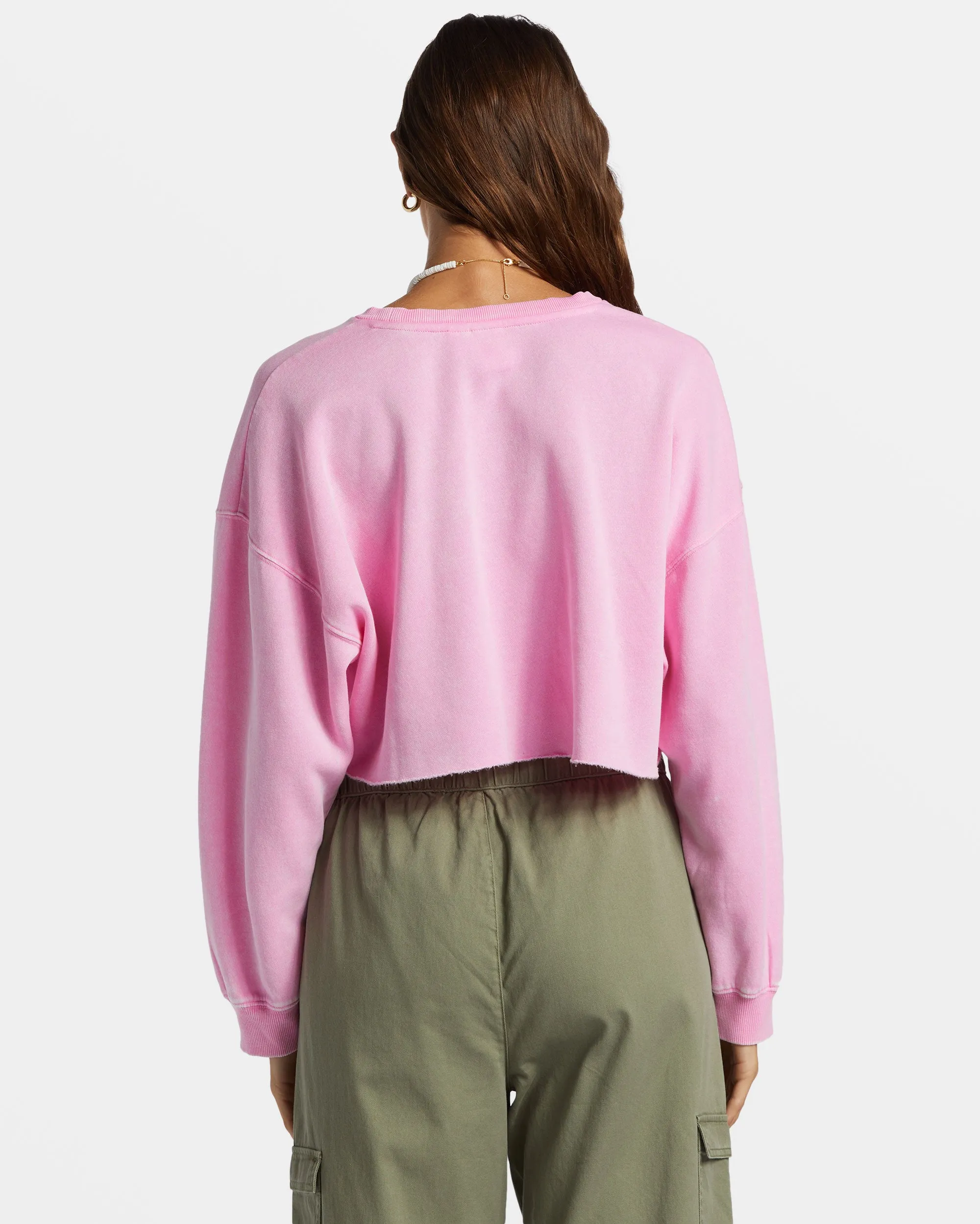 Morning Hike Crop Sweatshirt - Prism Pink