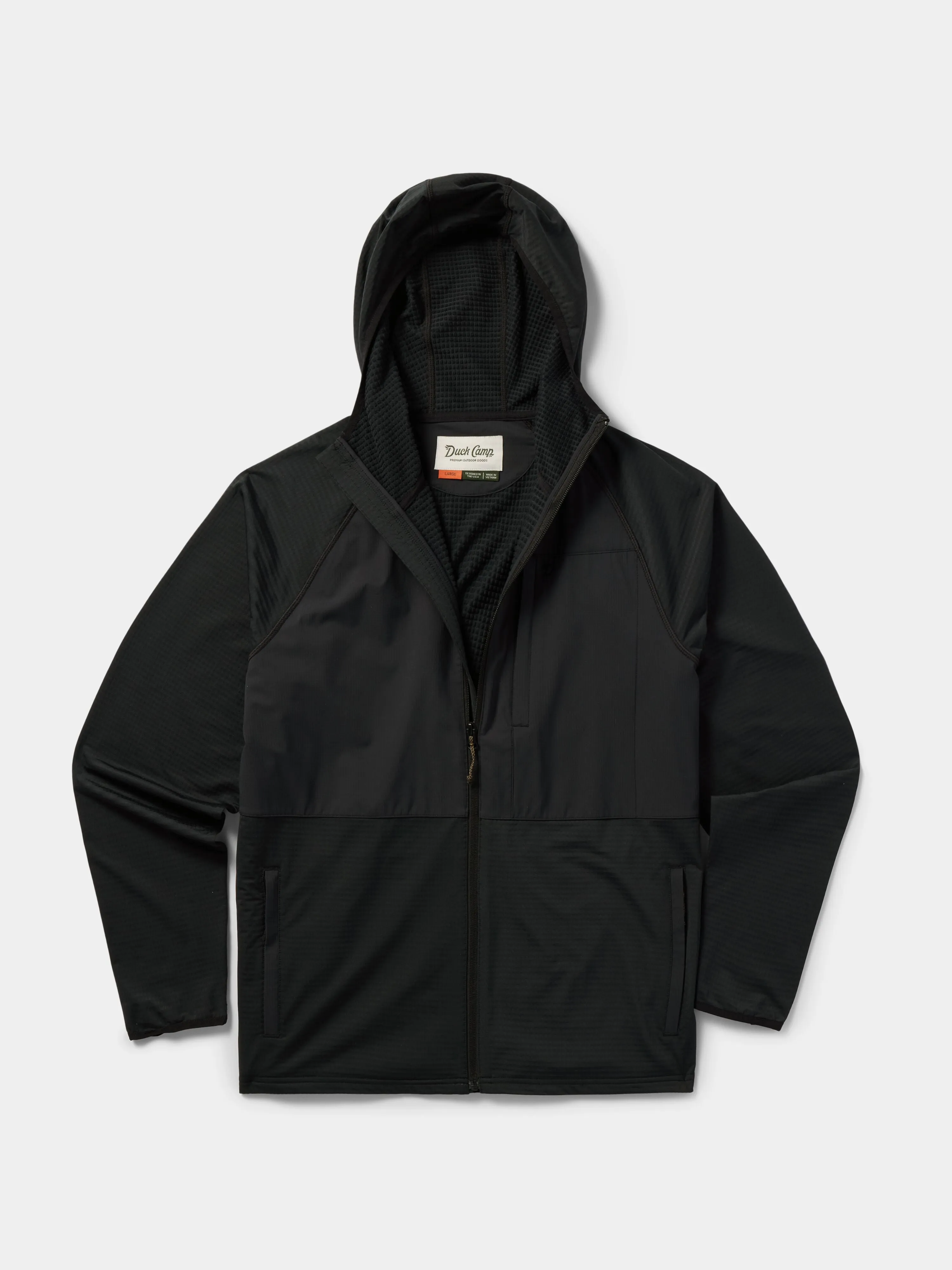 M's Lightweight Grid Tech Fleece Full Zip - Black