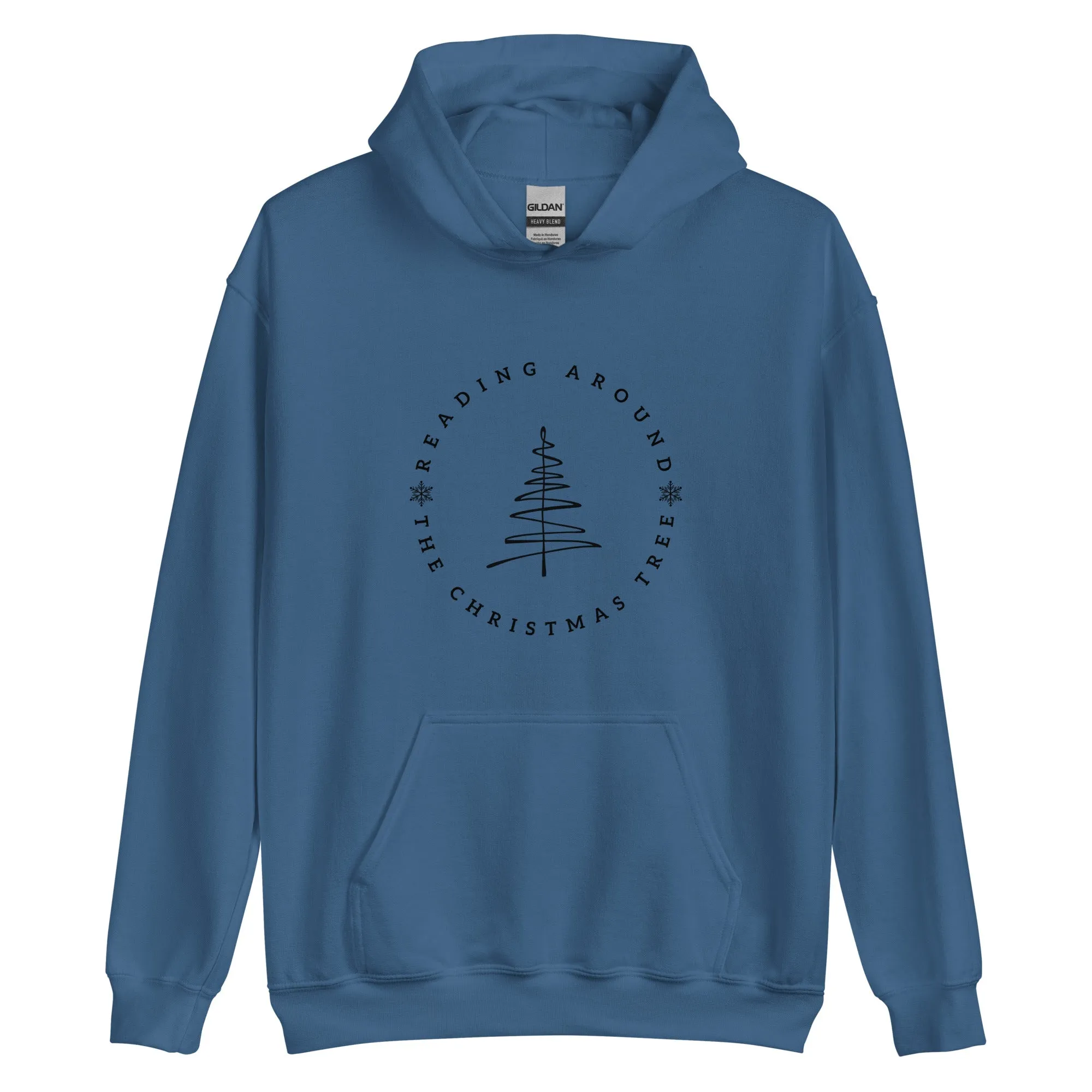 reading around the christmas tree hoodie