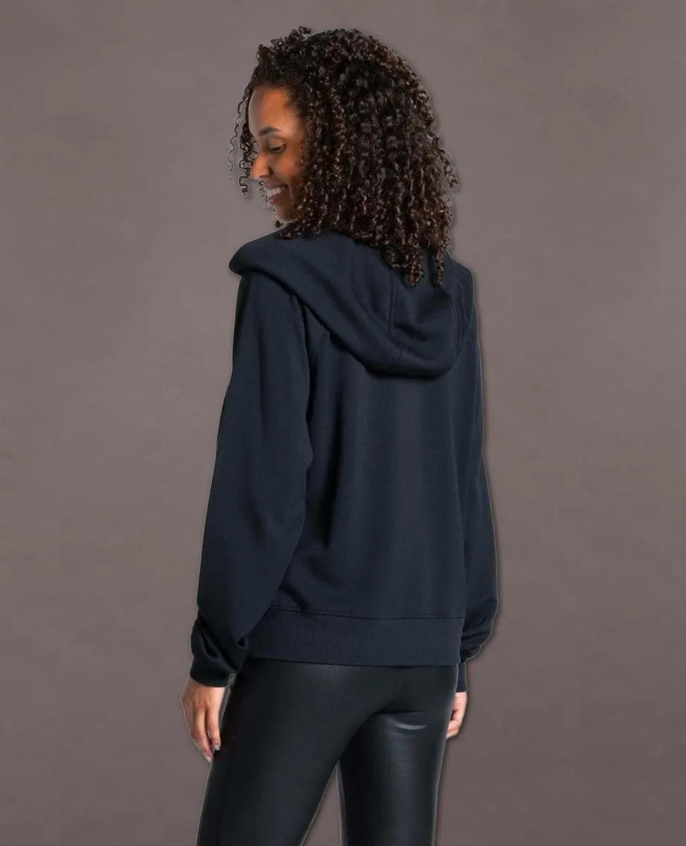 Restocked Lella Hoodie Half Zip Black