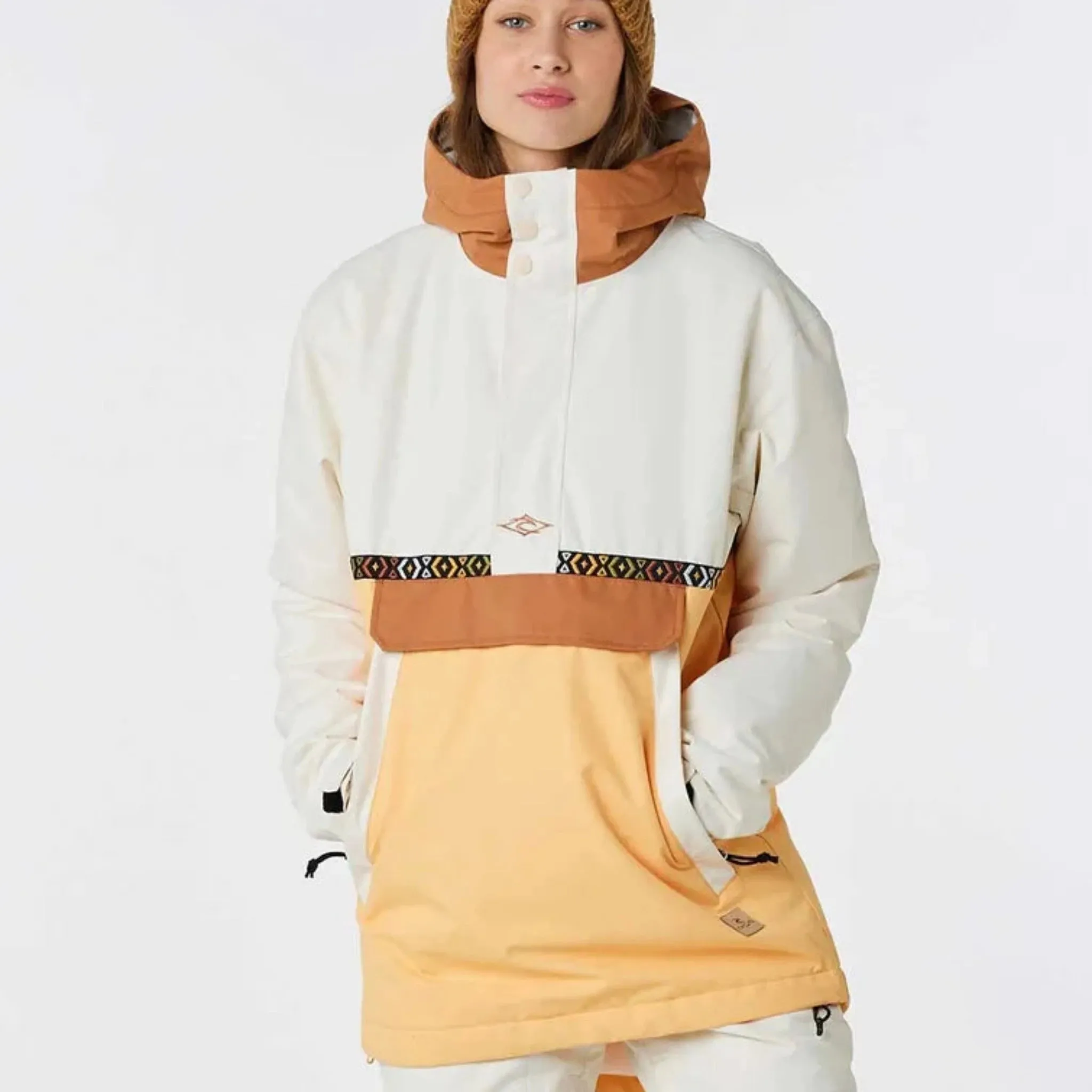 Rip Curl Women's Rider Anorak Snow Jacket - Off White