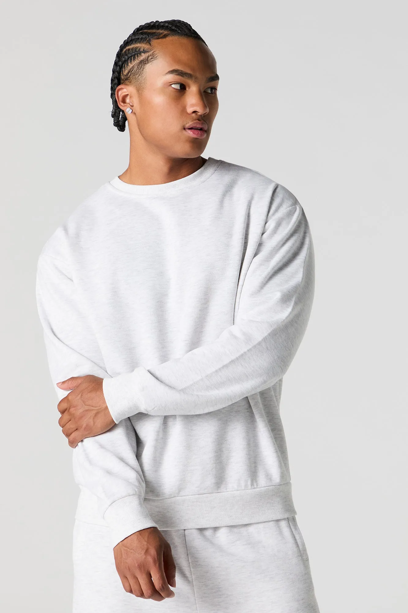 Solid Fleece Sweatshirt