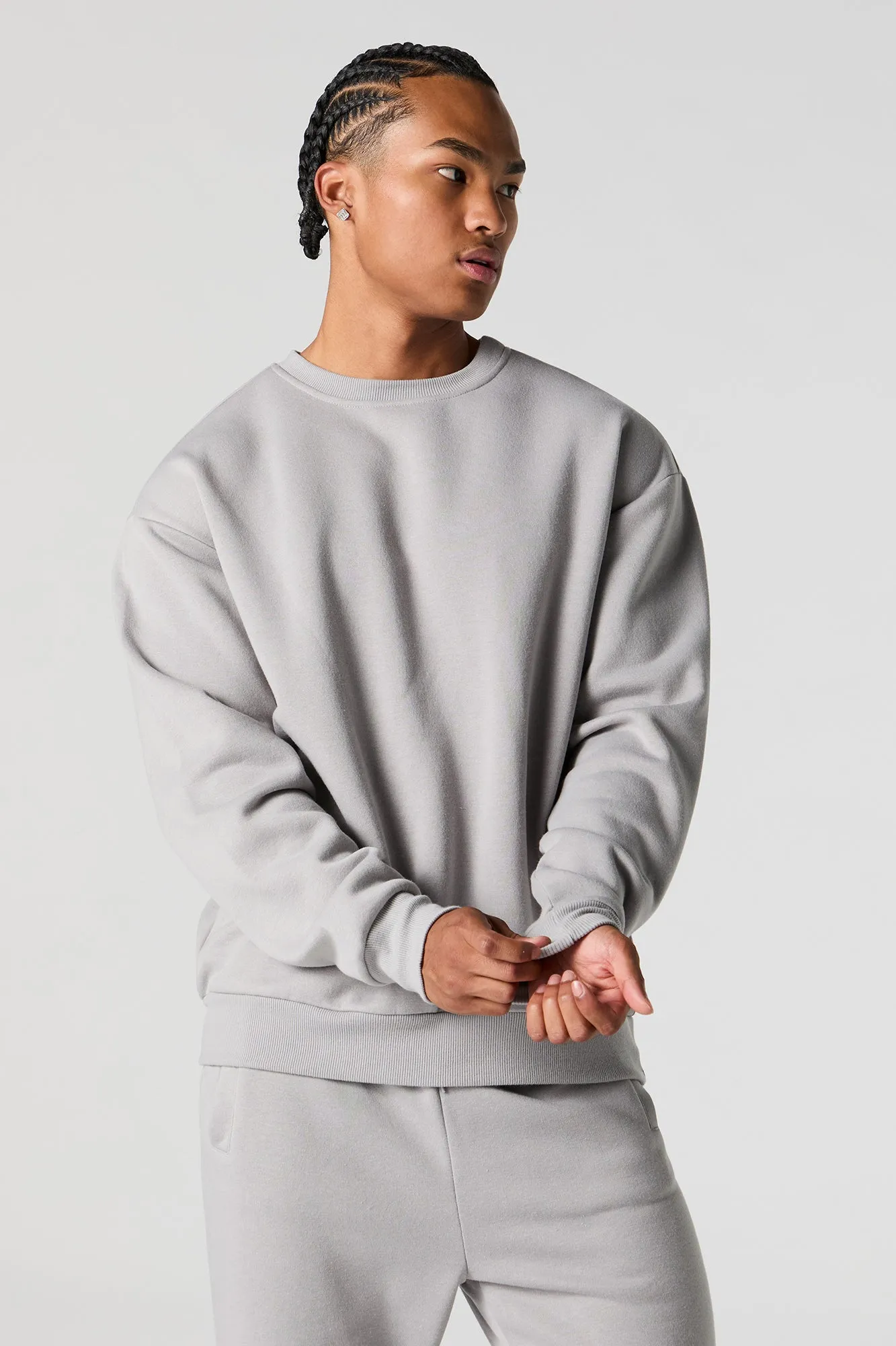 Solid Fleece Sweatshirt