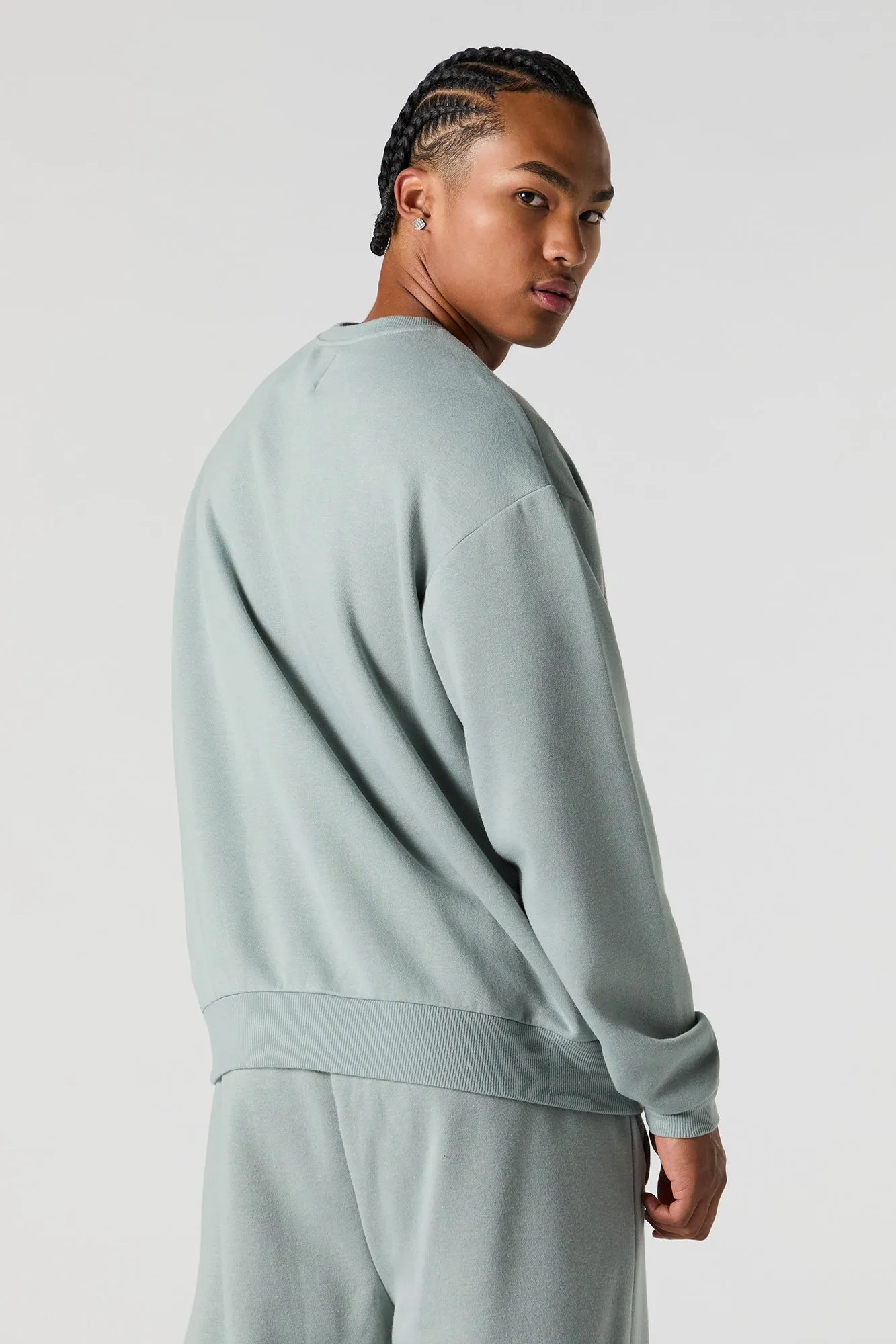 Solid Fleece Sweatshirt