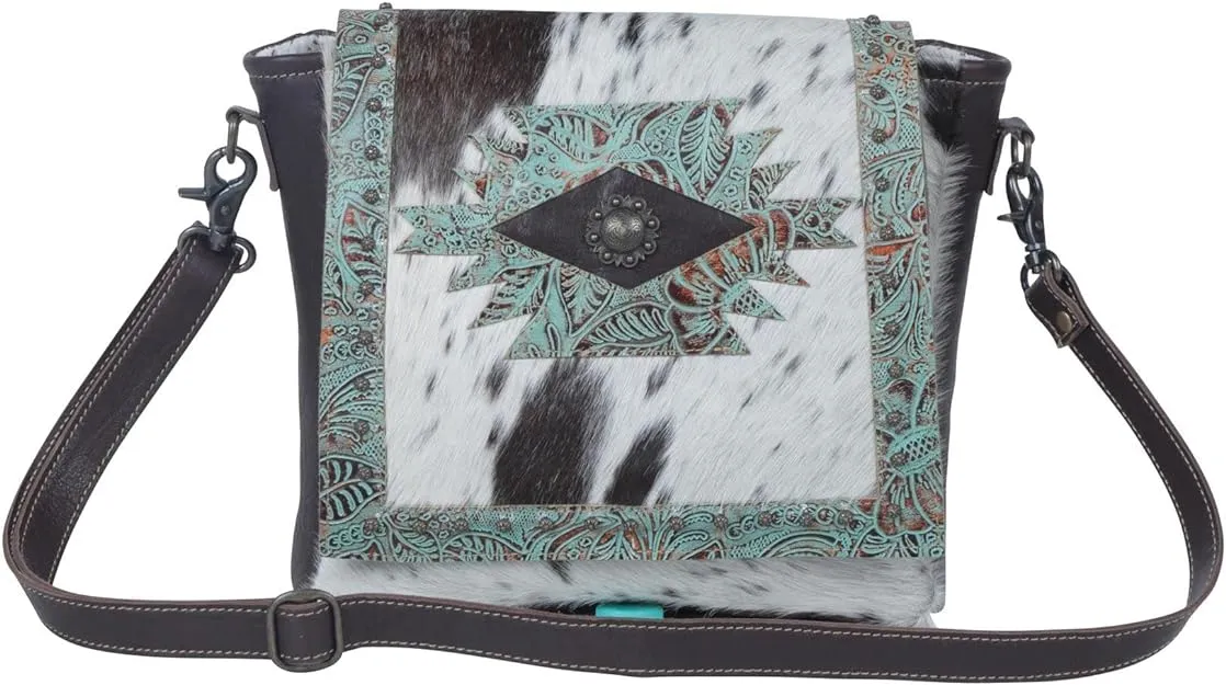 Teal Flowers Concealed Bag