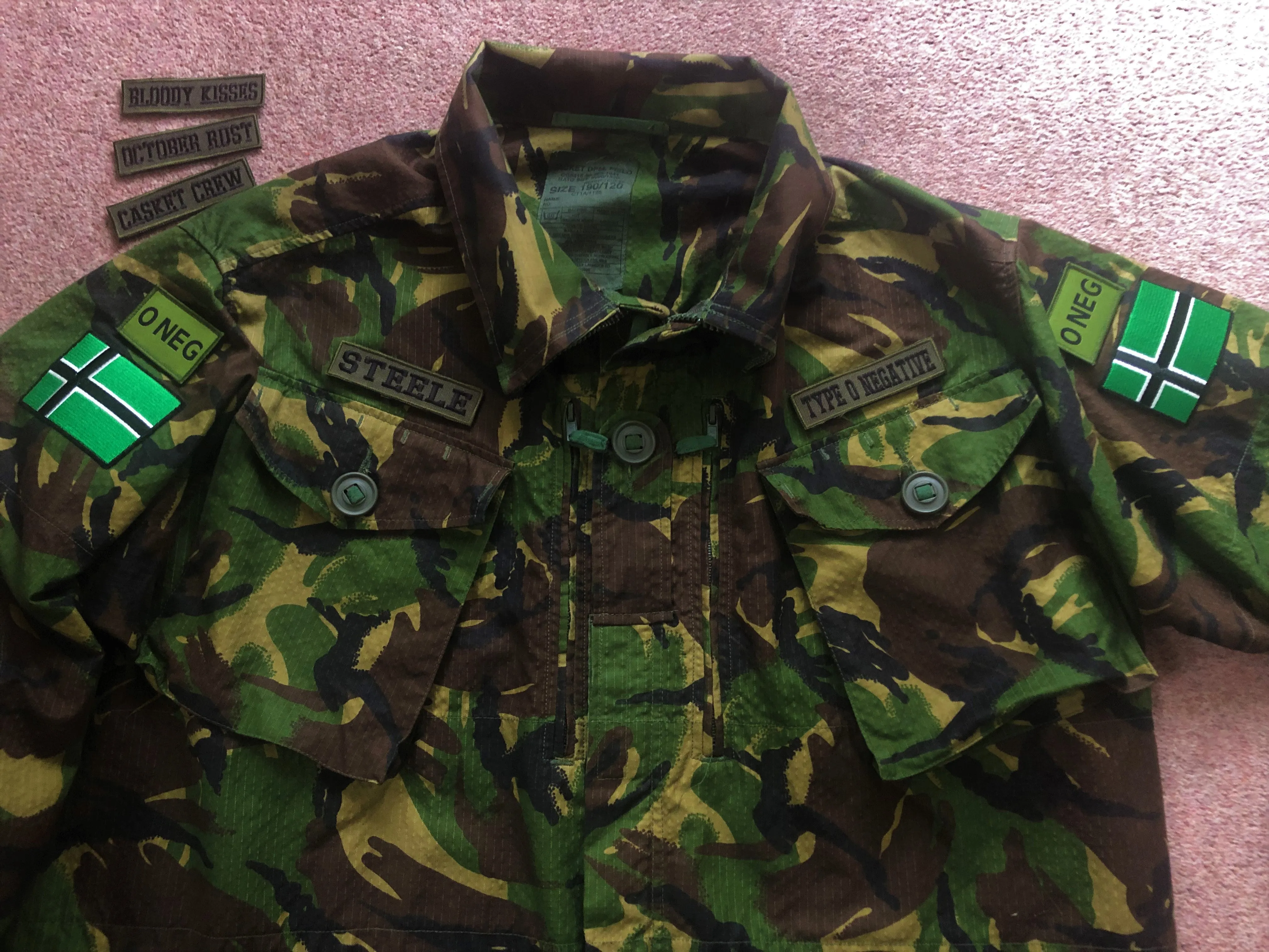 Type O Negative Vinnland Army Camouflage Jacket : Casket Crew Ultimate Edition