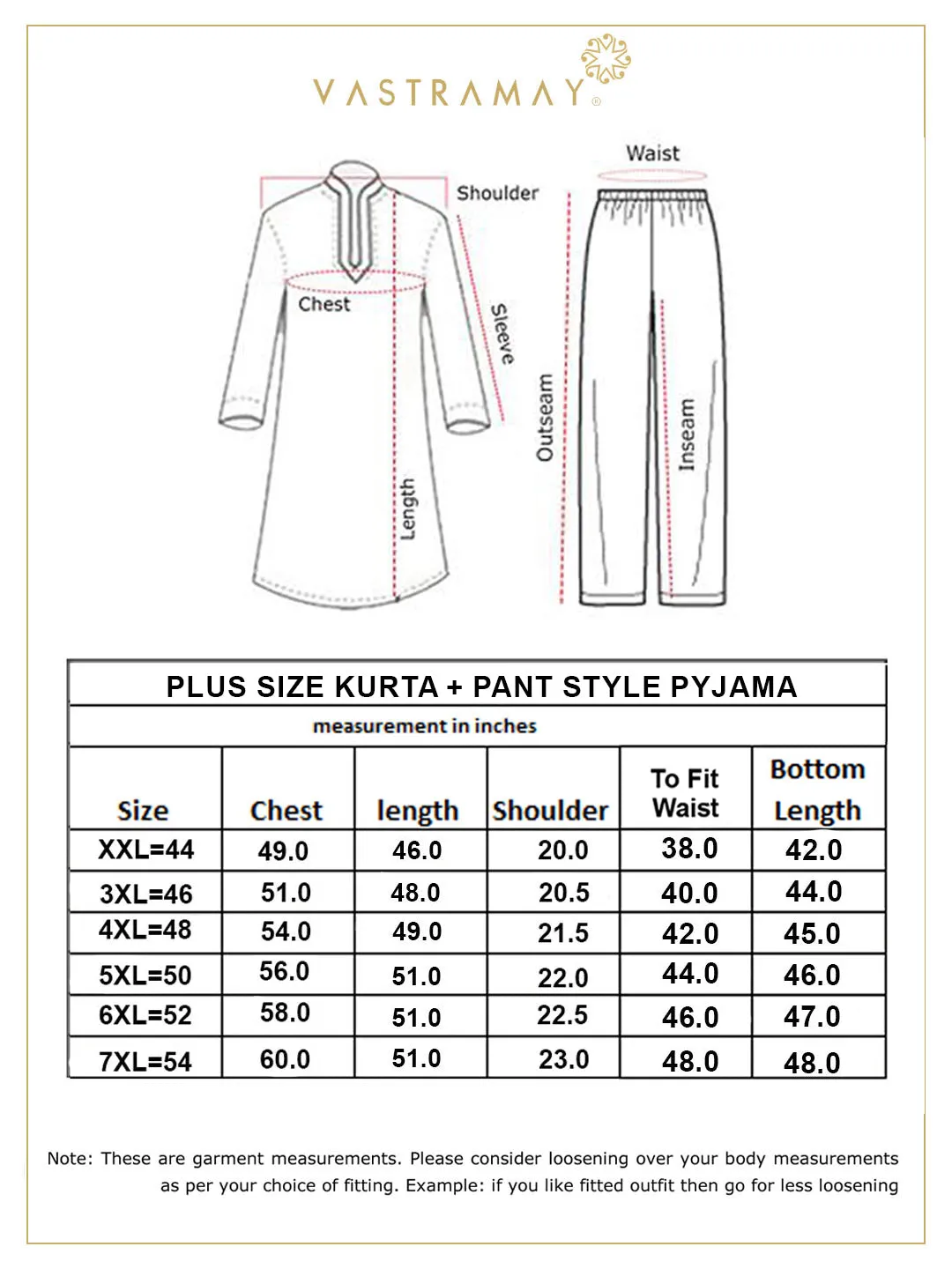 Vastramay Men's Grey Kurta And White Pyjama