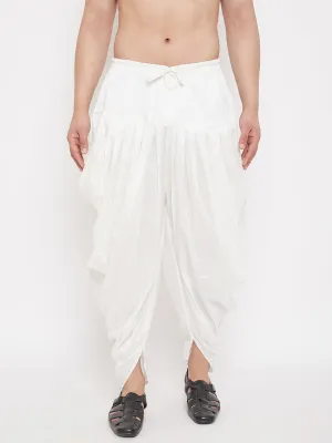 VM BY Vastramay Men's White Dhoti Pants