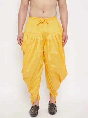 VM BY Vastramay Men's Yellow Dhoti Pants