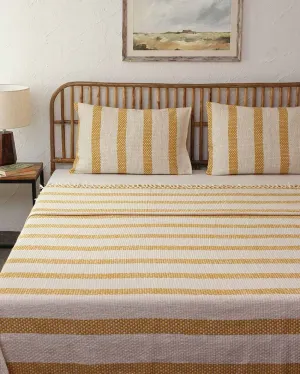 Yellow Shivalik Cotton Double Bedcover | Double Bed | 108 X 100 inches