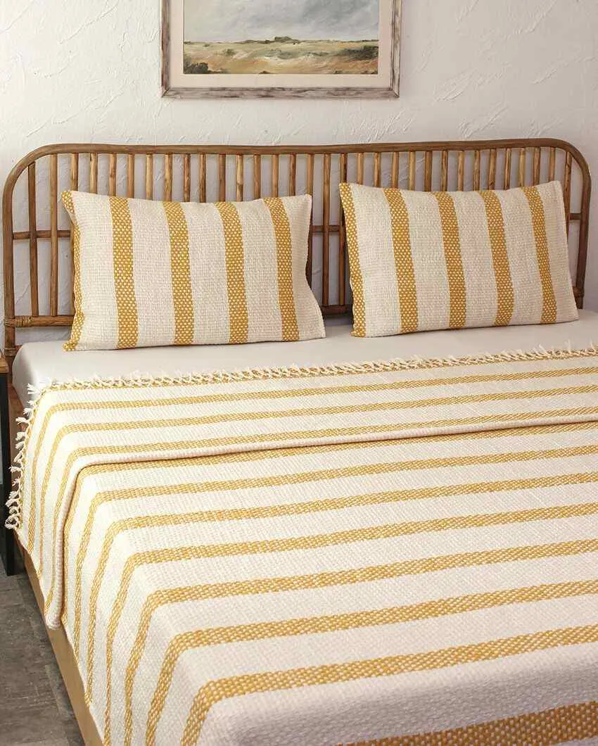 Yellow Shivalik Cotton Double Bedcover | Double Bed | 108 X 100 inches