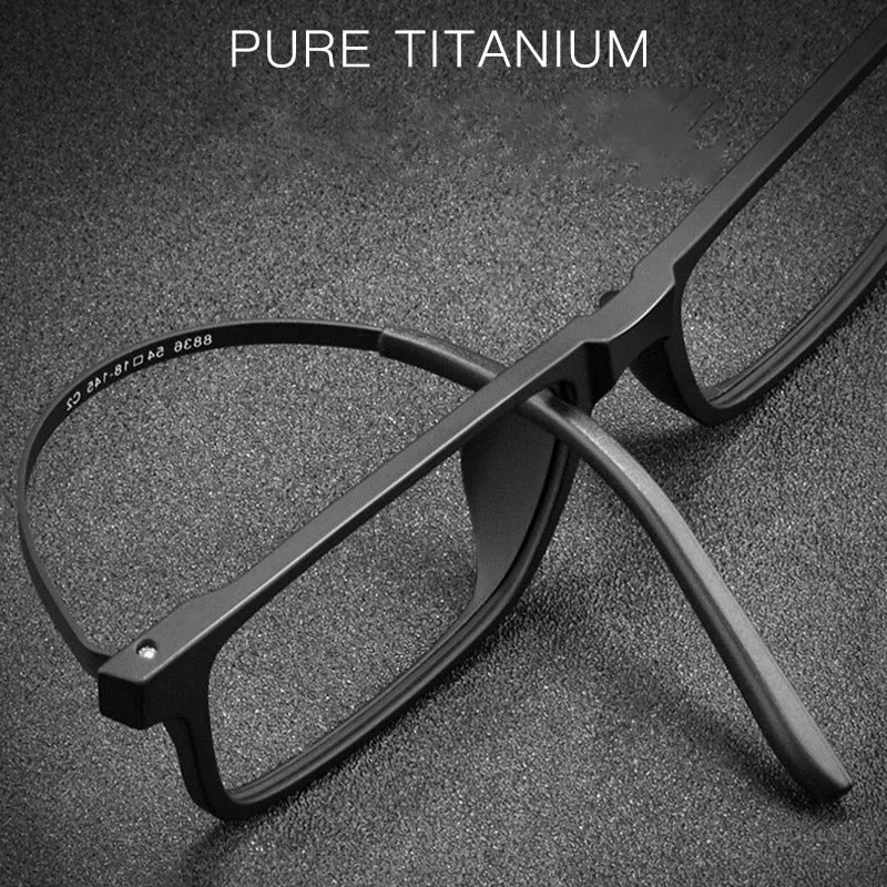 Yimaruili Unisex Full Rim Titanium Frame Eyeglasses 8836X