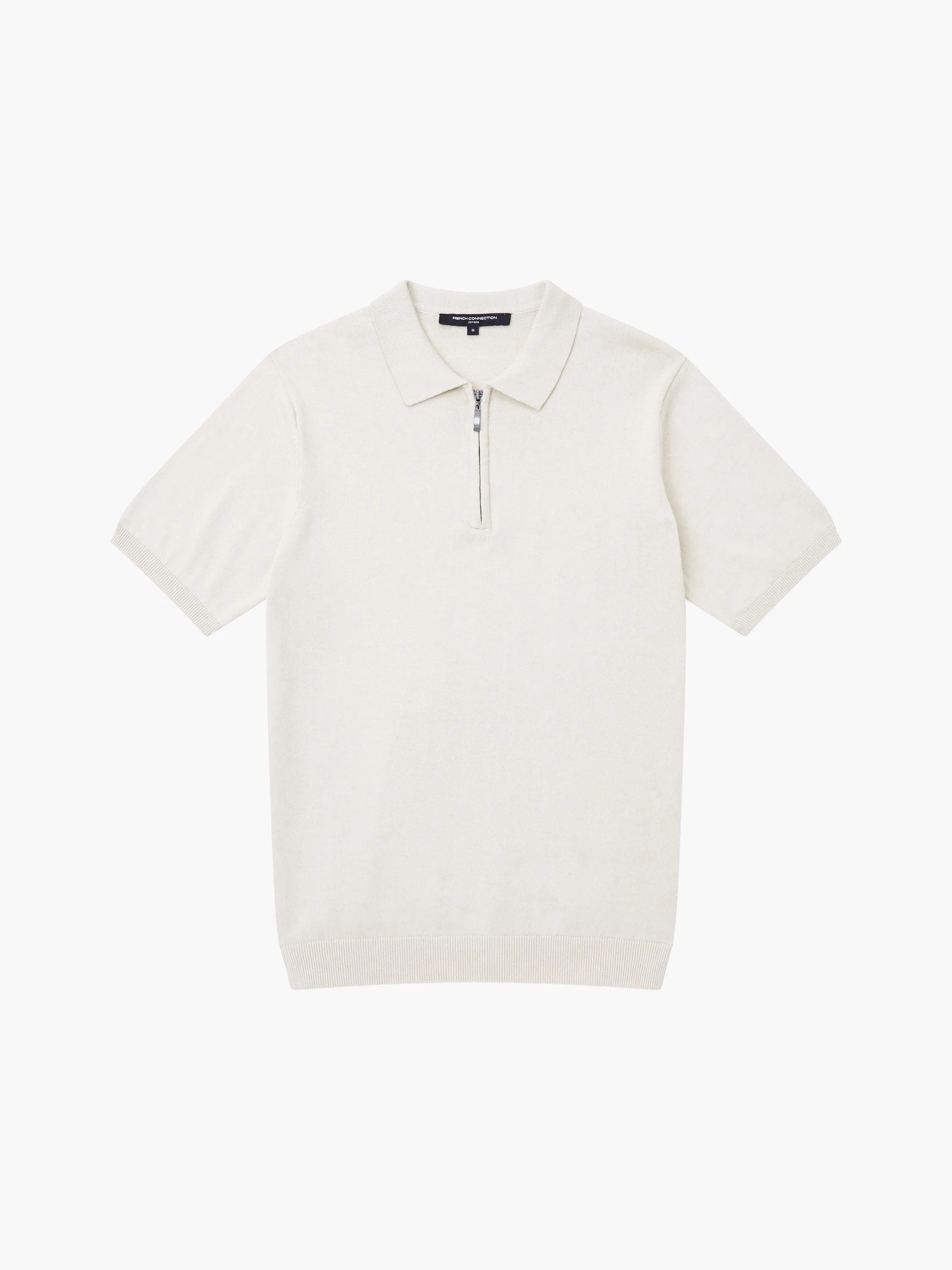 Zip Neck Short Sleeve Polo Shirt